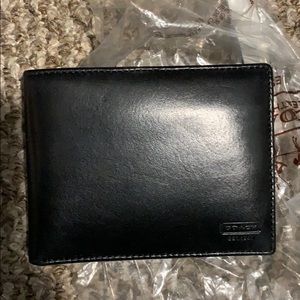 Men’s leather Coach Wallet Black